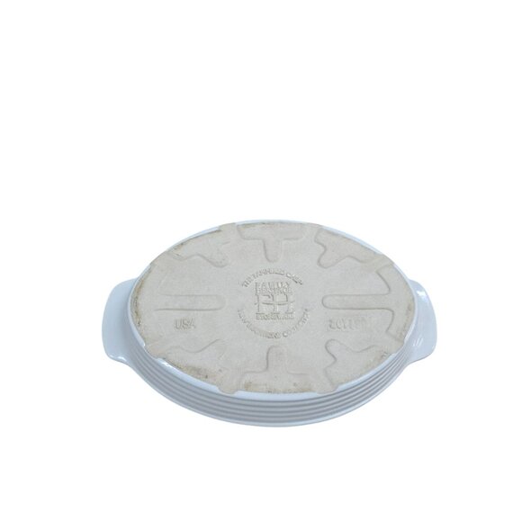 Pampered Chef Small Oval Baker Stoneware Cream USA - Picture 3 of 6